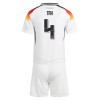 Conjunto (Camiseta+Pantalón Corto) Alemania Tah 4 Primera Equipación Euro 2024 - Niño